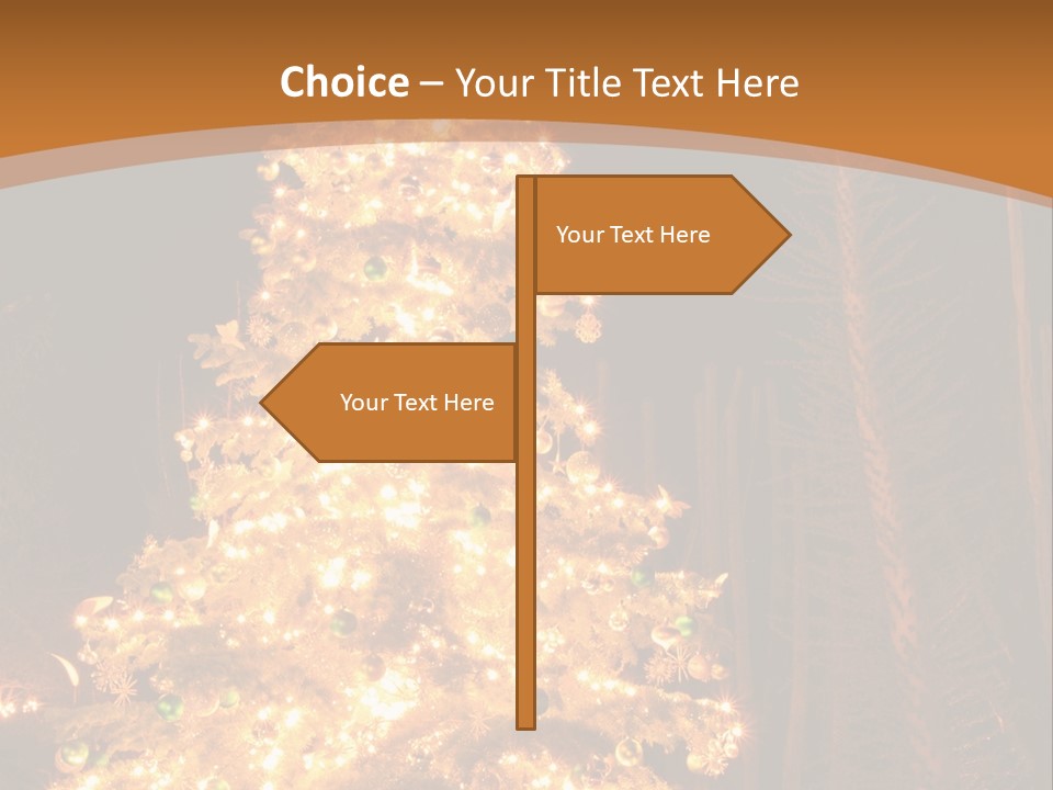Christmas Tree Lights PowerPoint Template