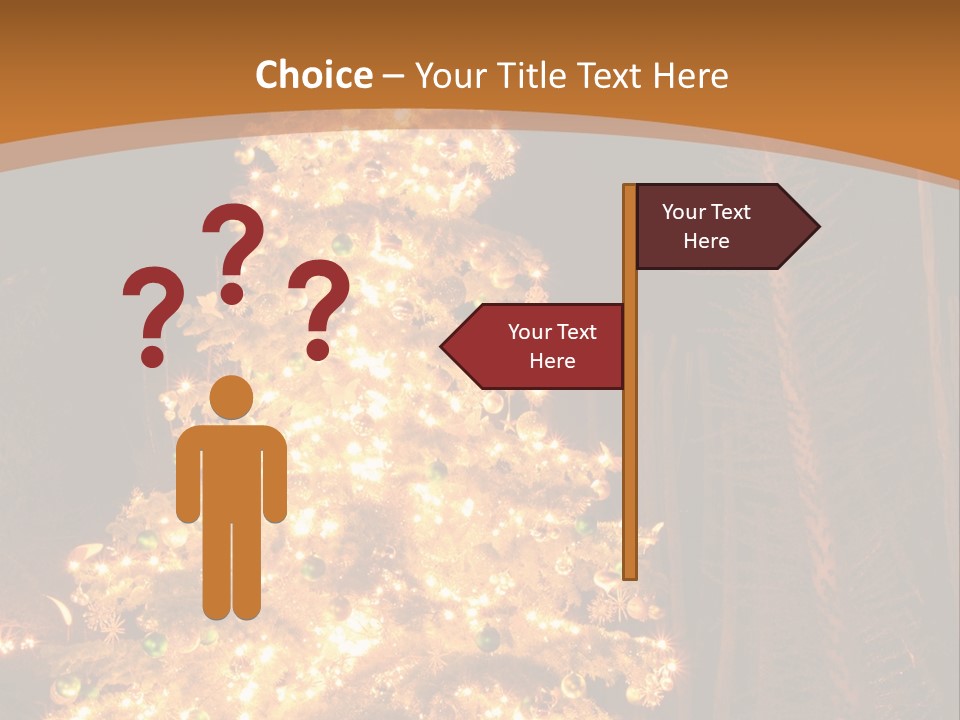 Christmas Tree Lights PowerPoint Template