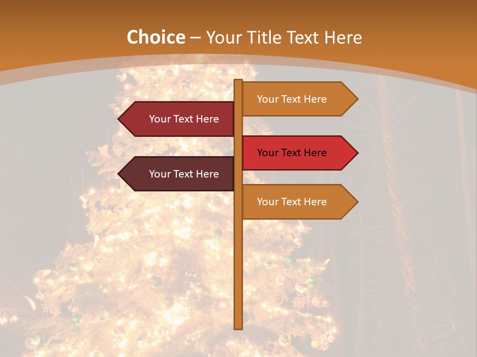 Christmas Tree Lights PowerPoint Template