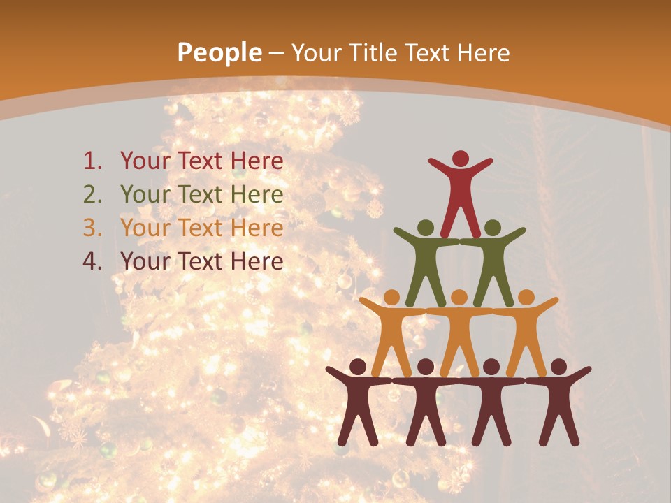 Christmas Tree Lights PowerPoint Template