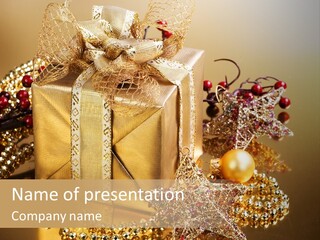 Present Red Stars PowerPoint Template