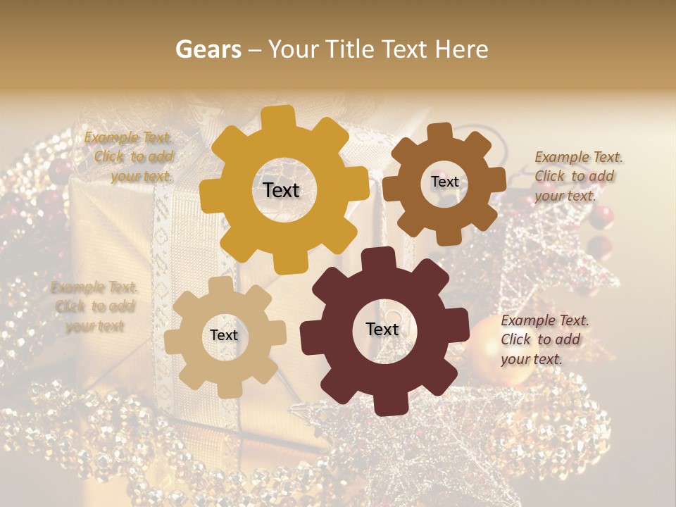 Present Red Stars PowerPoint Template