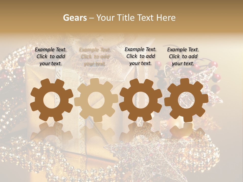 Present Red Stars PowerPoint Template