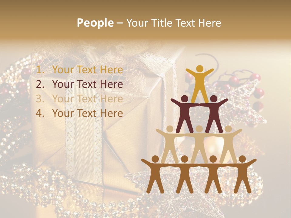 Present Red Stars PowerPoint Template