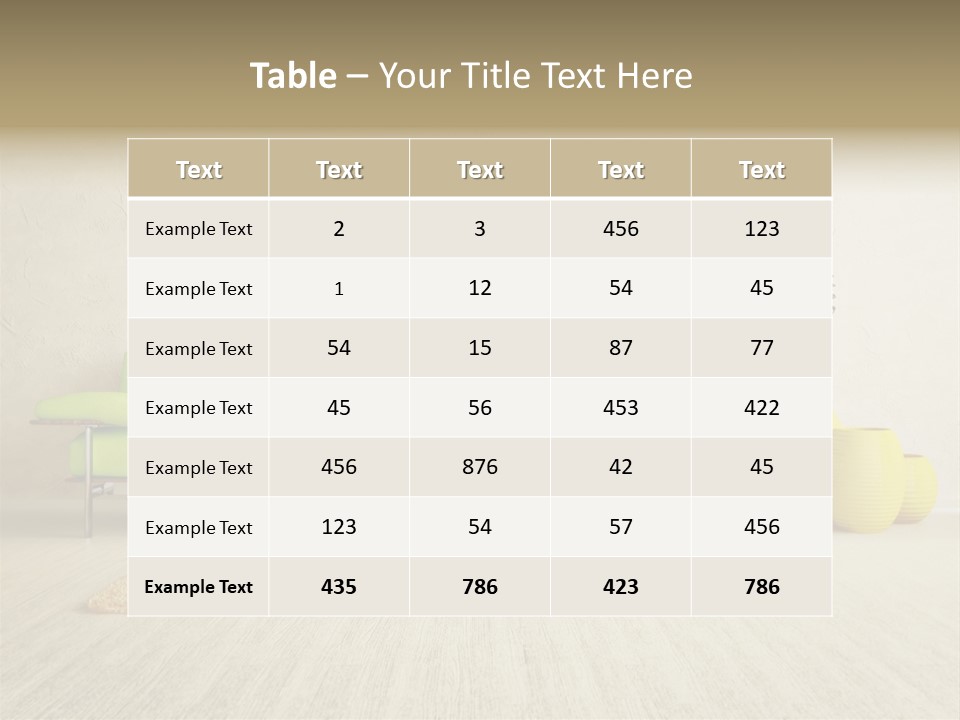 Interior Room PowerPoint Template