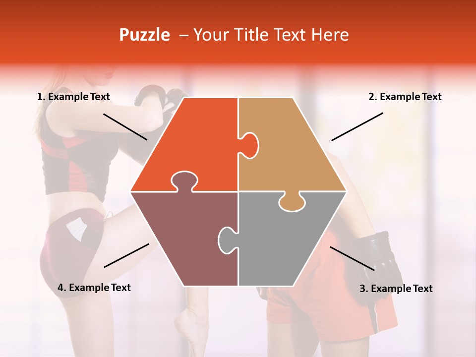 Woman Fighter PowerPoint Template