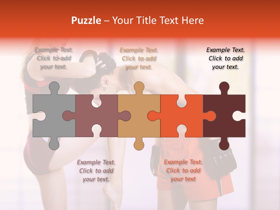 Woman Fighter PowerPoint Template