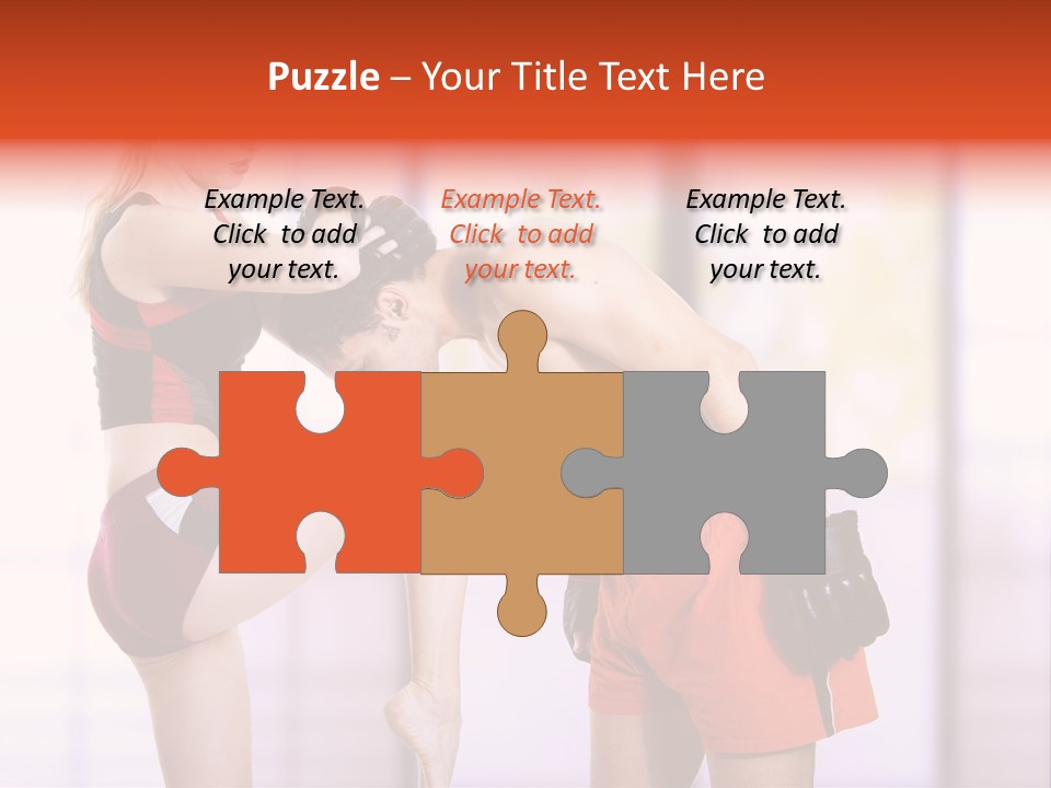 Woman Fighter PowerPoint Template