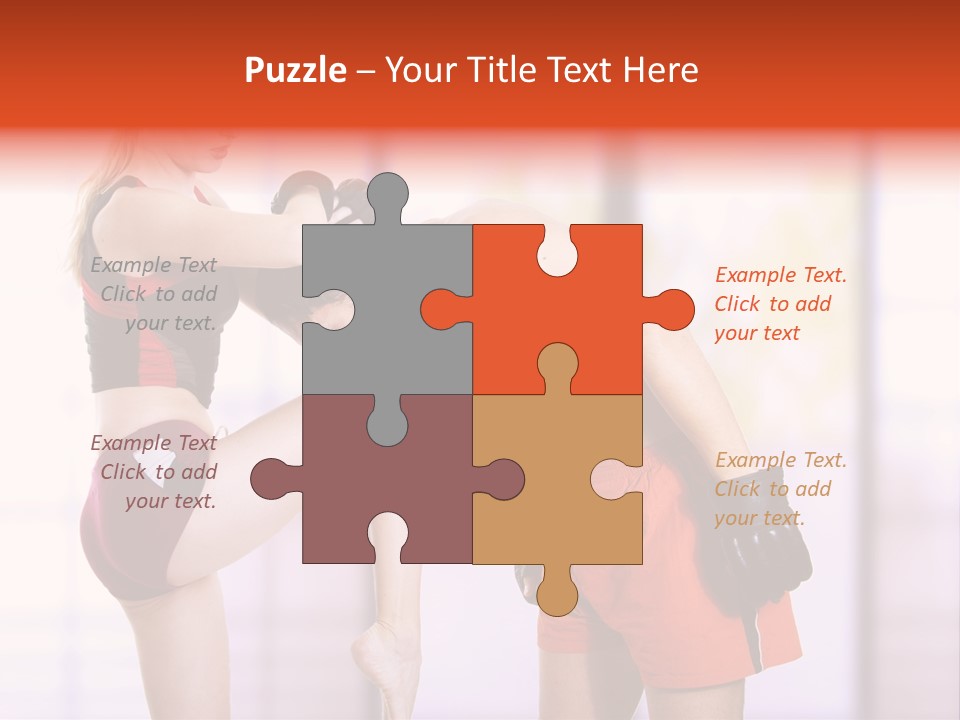 Woman Fighter PowerPoint Template