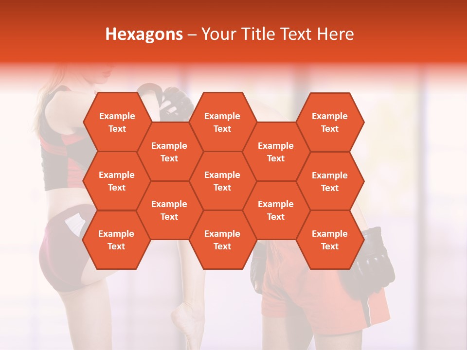 Woman Fighter PowerPoint Template