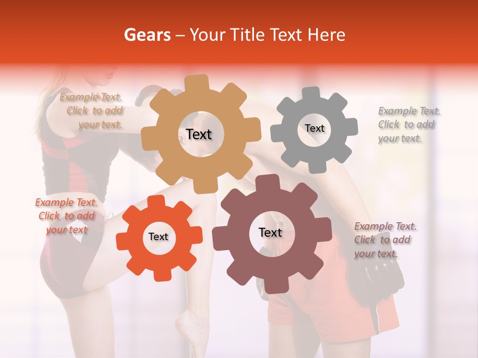 Woman Fighter PowerPoint Template