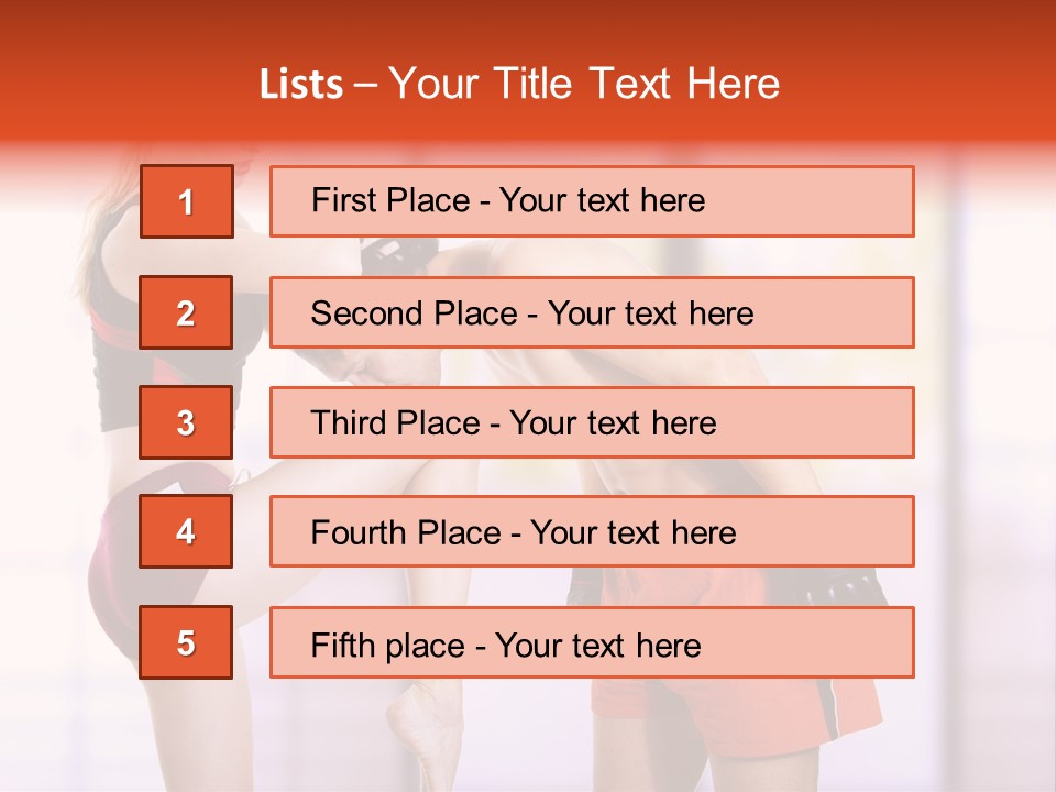 Woman Fighter PowerPoint Template