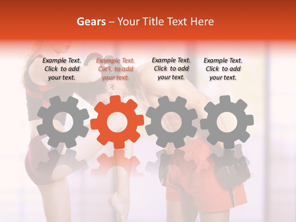 Woman Fighter PowerPoint Template