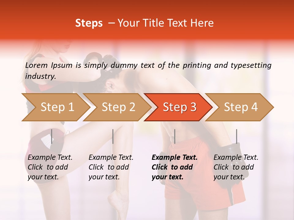 Woman Fighter PowerPoint Template