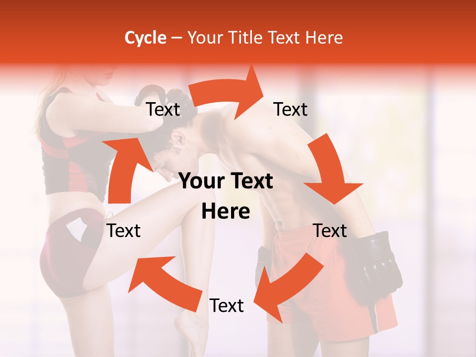Woman Fighter PowerPoint Template