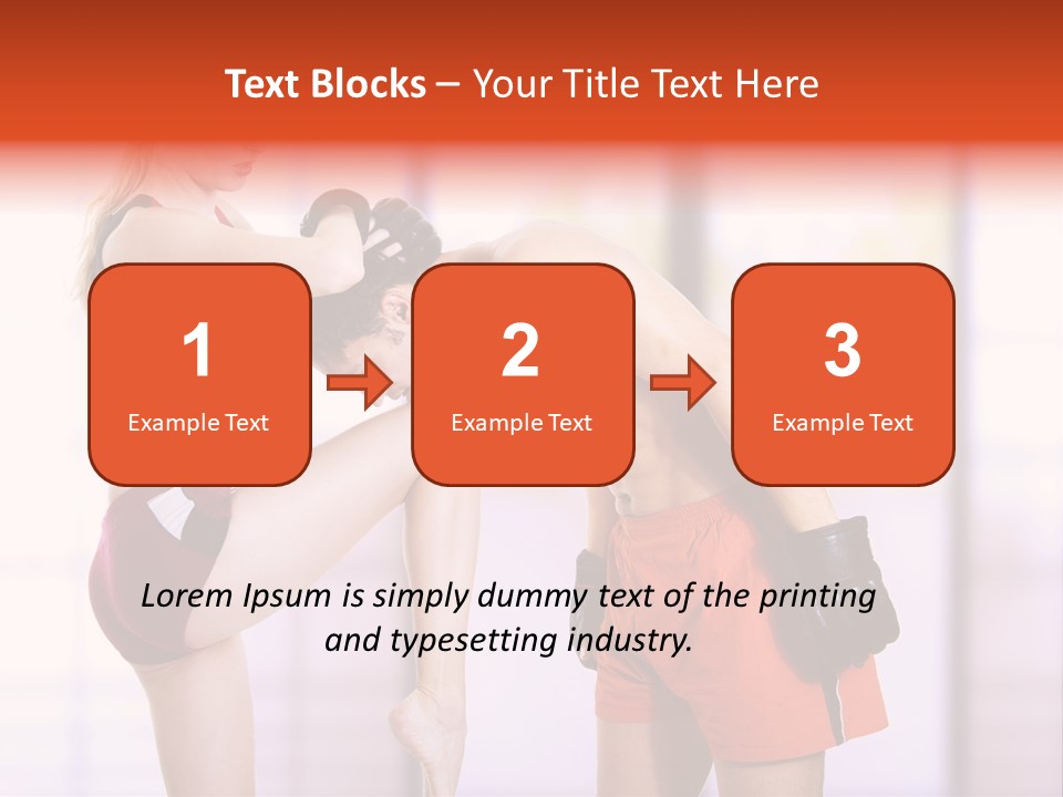 Woman Fighter PowerPoint Template