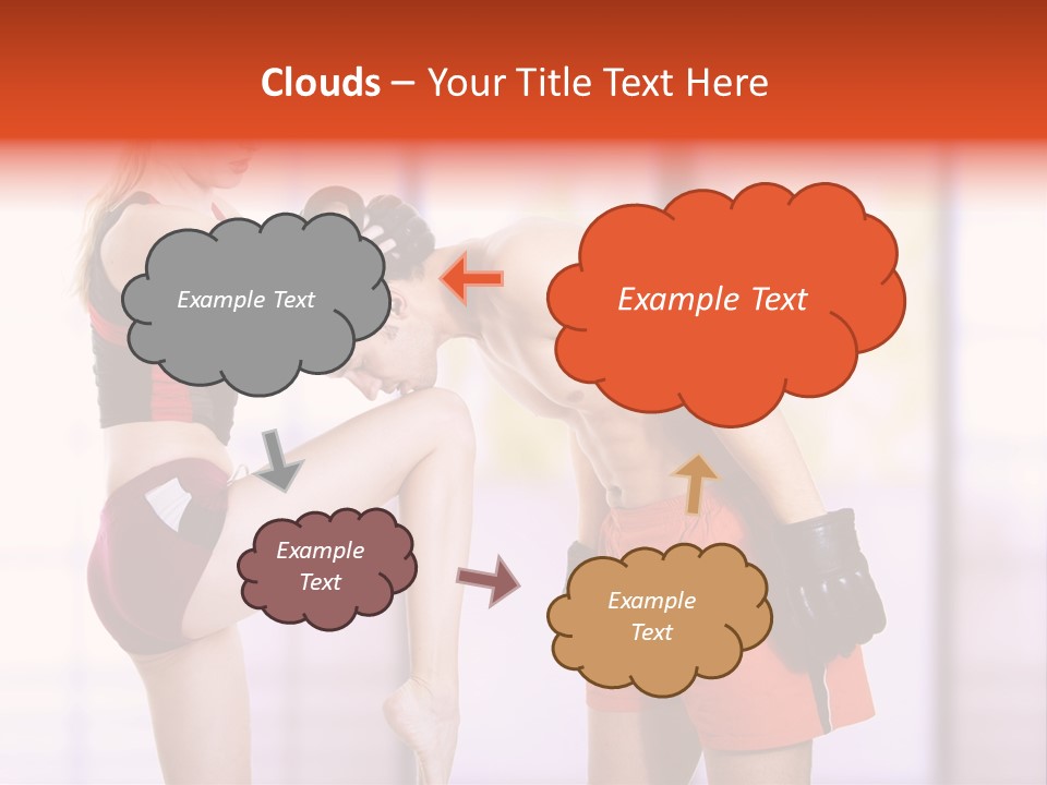 Woman Fighter PowerPoint Template