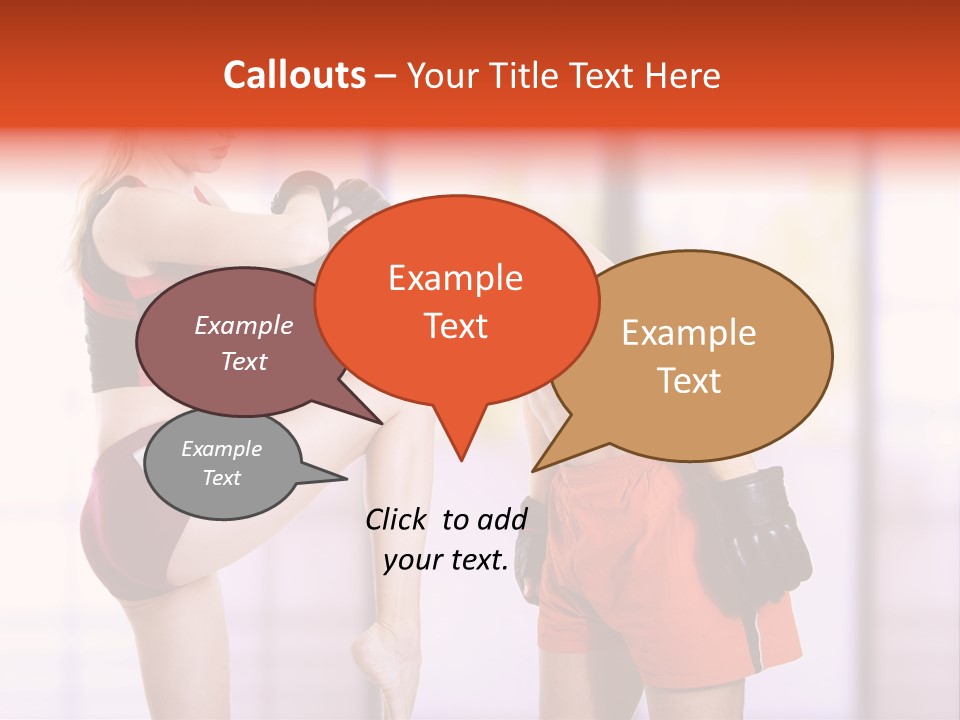 Woman Fighter PowerPoint Template