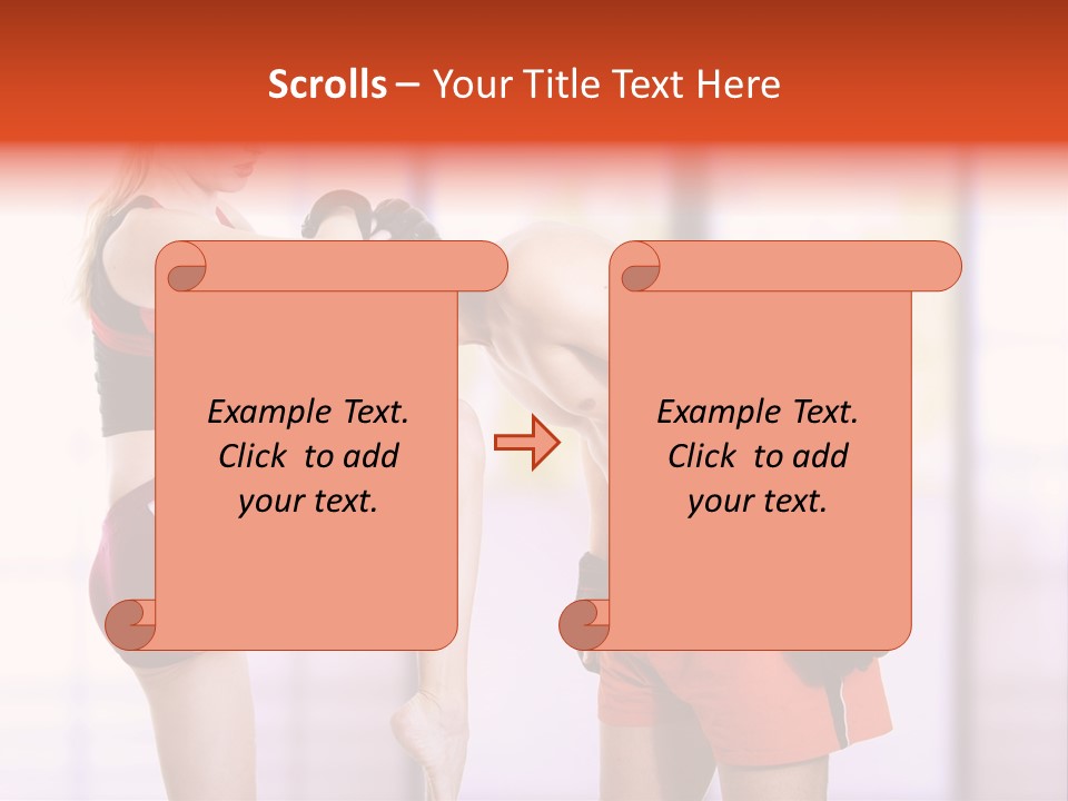Woman Fighter PowerPoint Template