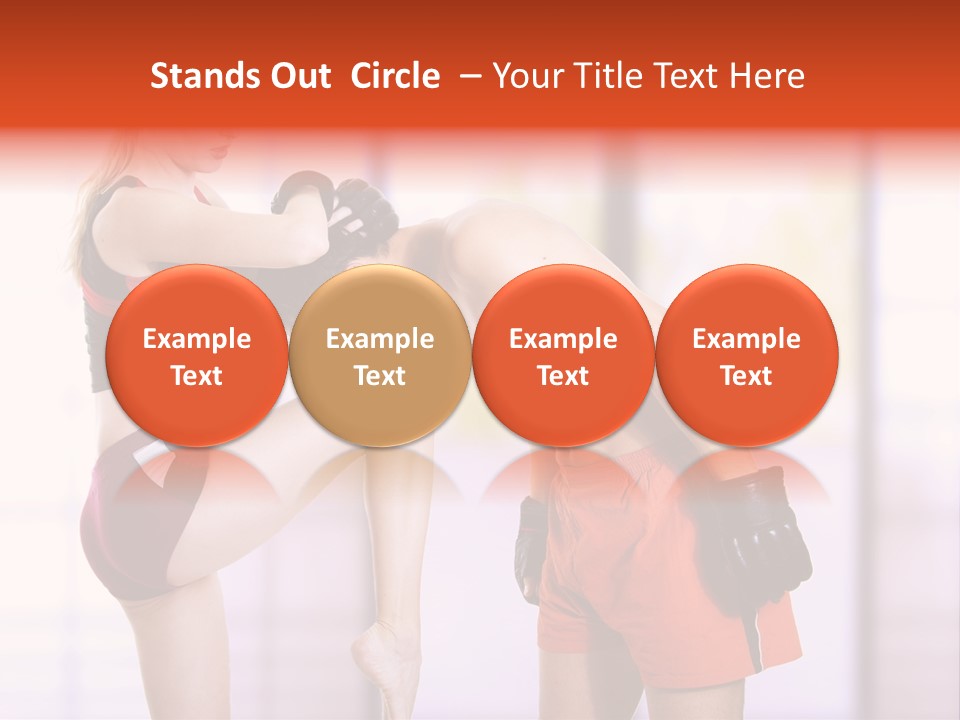 Woman Fighter PowerPoint Template