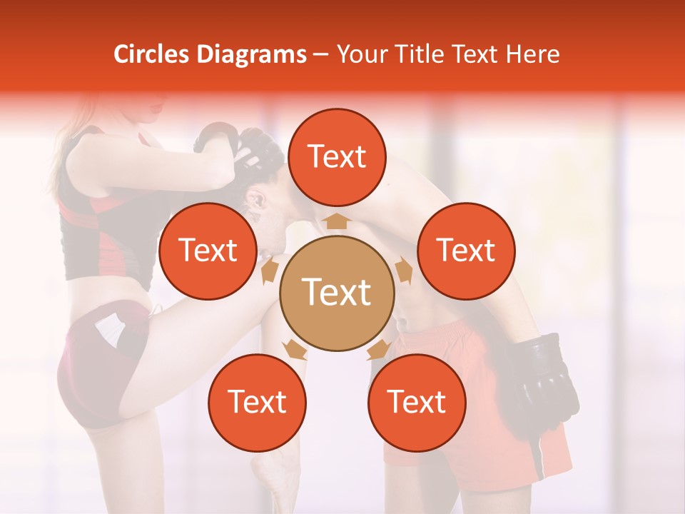 Woman Fighter PowerPoint Template