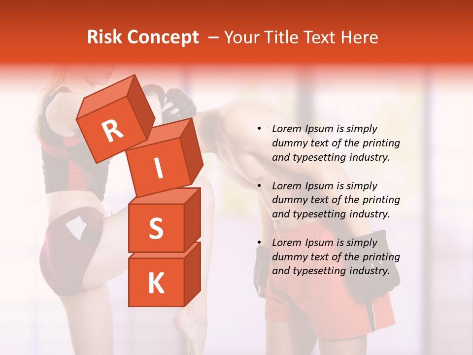 Woman Fighter PowerPoint Template