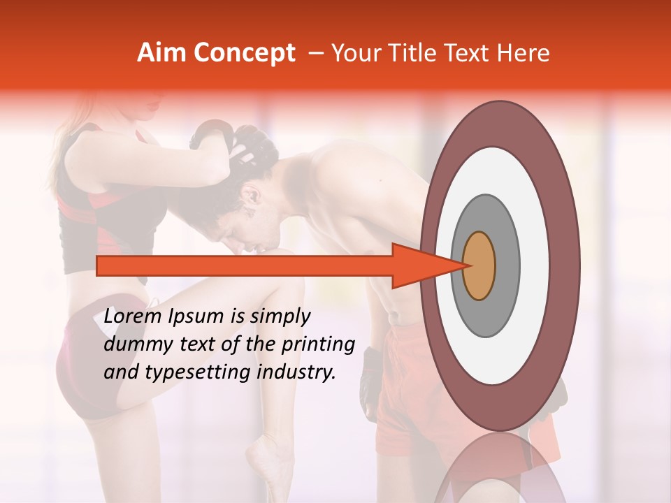 Woman Fighter PowerPoint Template