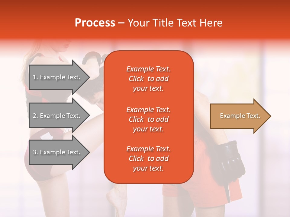 Woman Fighter PowerPoint Template