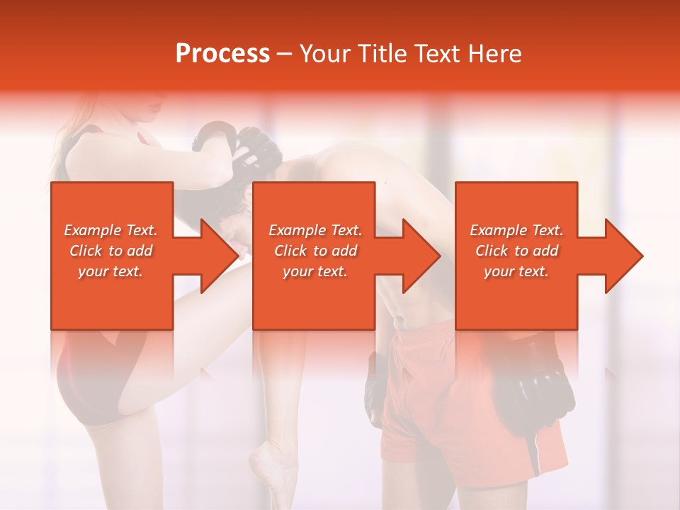 Woman Fighter PowerPoint Template