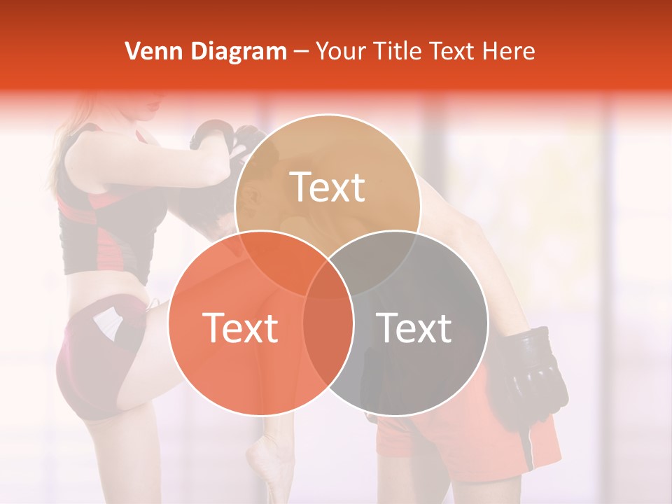 Woman Fighter PowerPoint Template