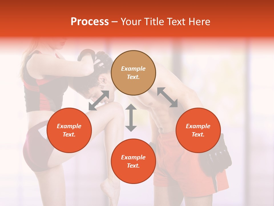 Woman Fighter PowerPoint Template