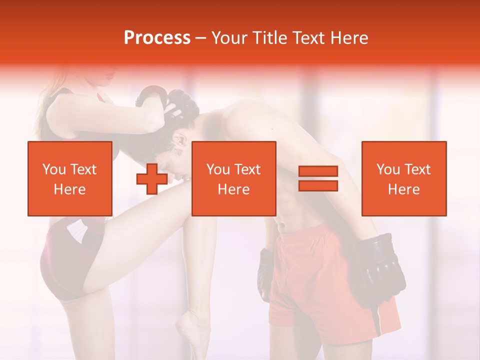 Woman Fighter PowerPoint Template
