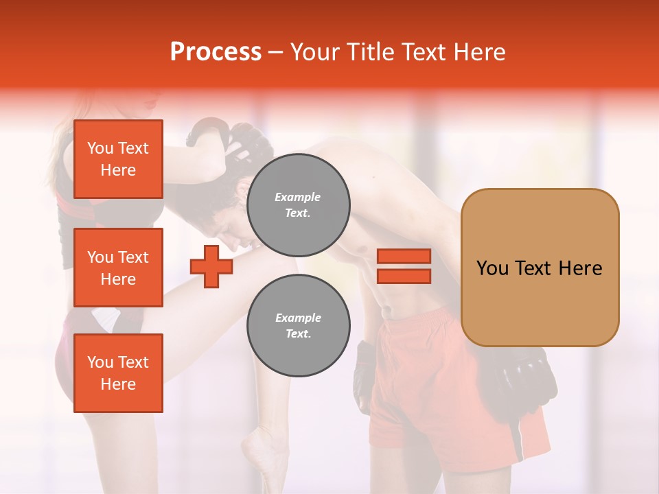 Woman Fighter PowerPoint Template