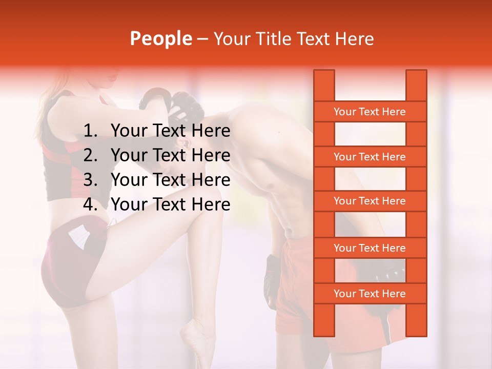 Woman Fighter PowerPoint Template