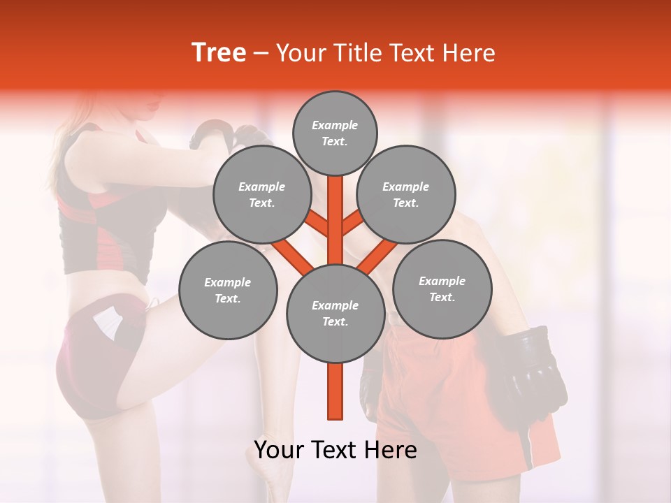 Woman Fighter PowerPoint Template