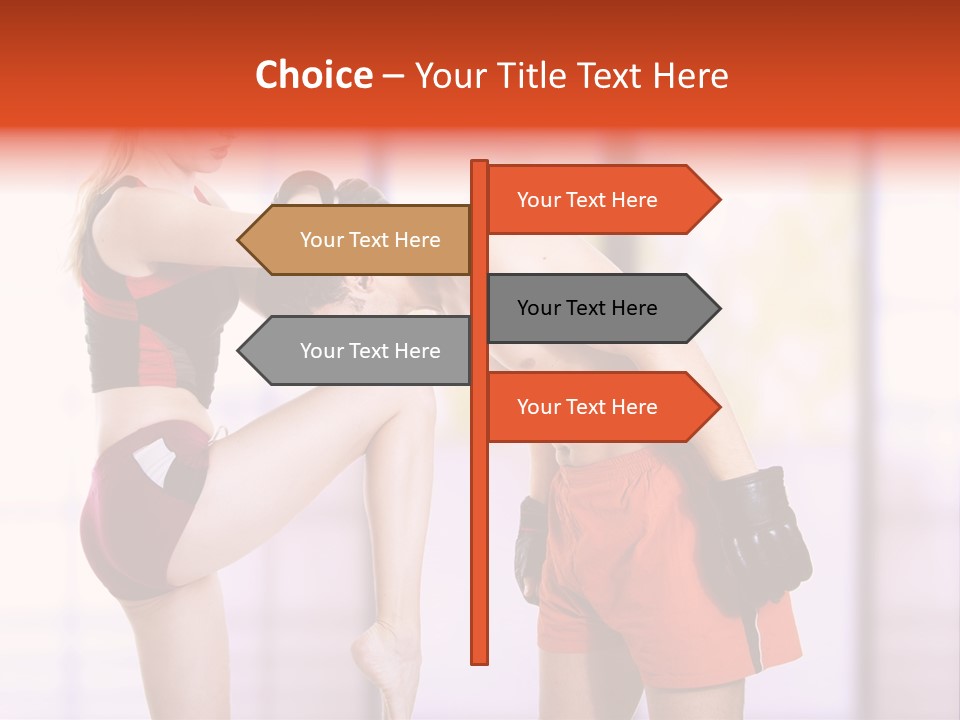Woman Fighter PowerPoint Template