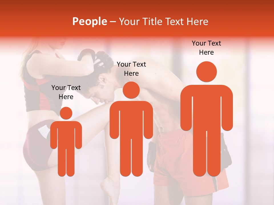 Woman Fighter PowerPoint Template