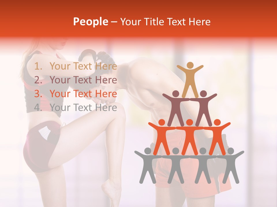 Woman Fighter PowerPoint Template