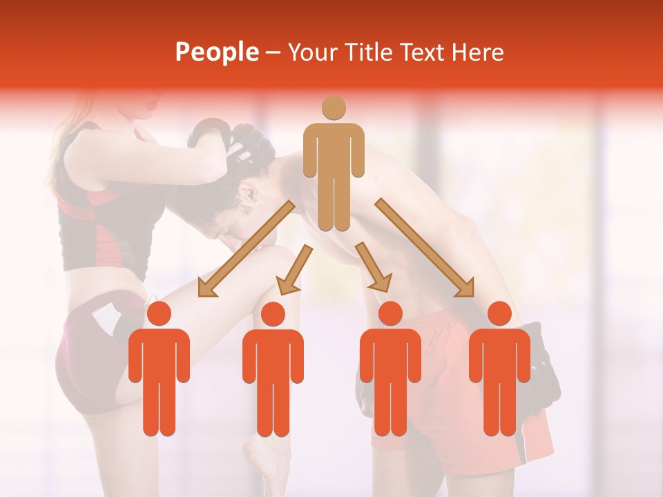 Woman Fighter PowerPoint Template