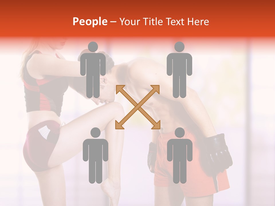 Woman Fighter PowerPoint Template