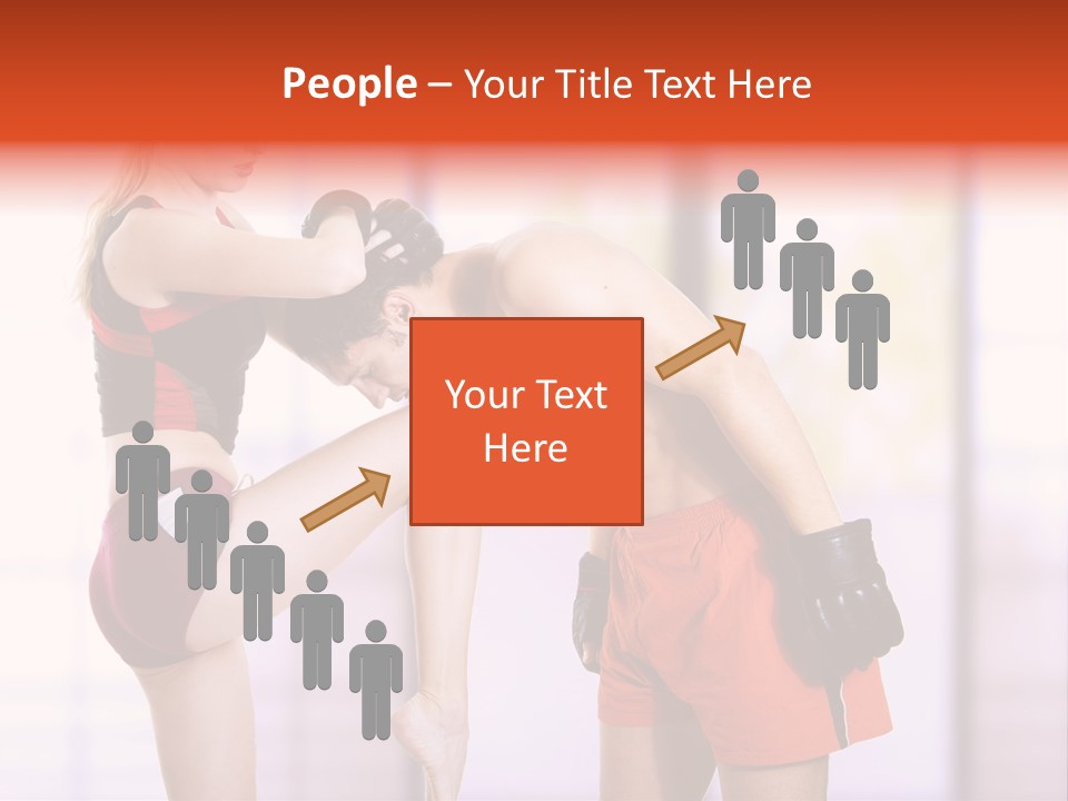 Woman Fighter PowerPoint Template