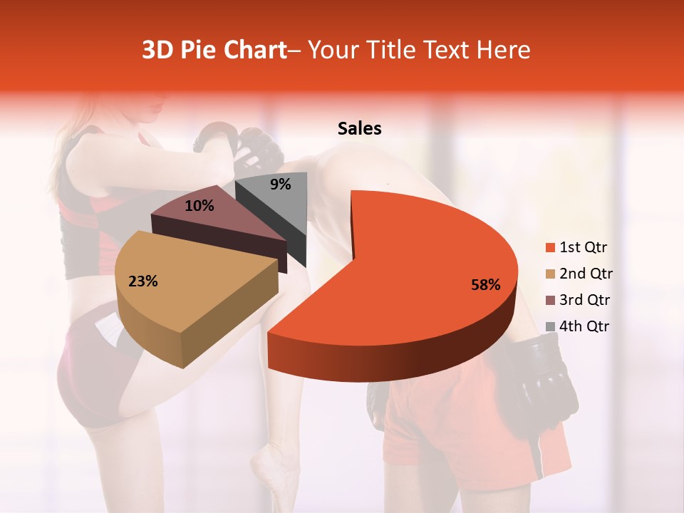 Woman Fighter PowerPoint Template