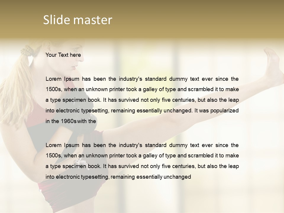 Kicking Leg PowerPoint Template