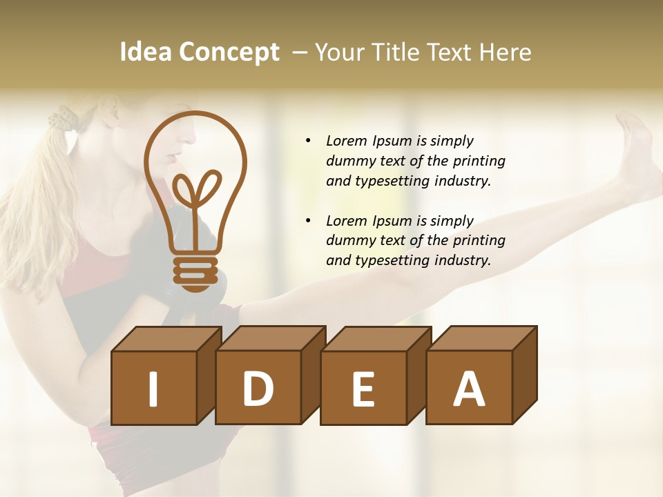 Kicking Leg PowerPoint Template