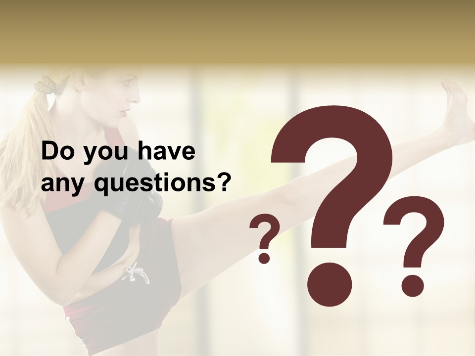 Kicking Leg PowerPoint Template