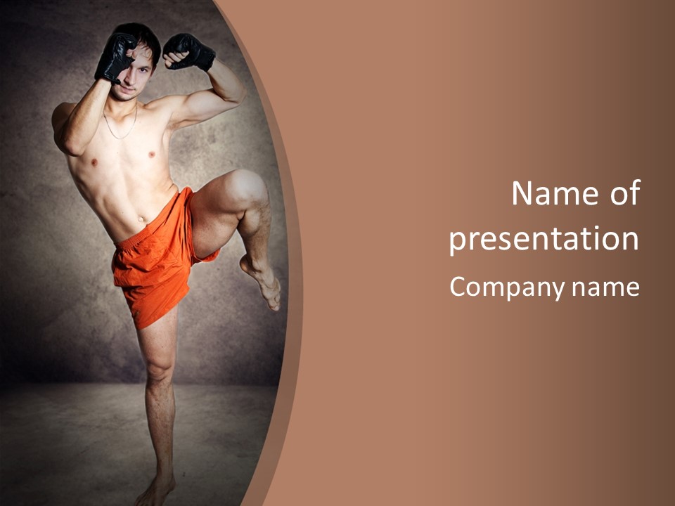 Muay Thai Fighter PowerPoint Template