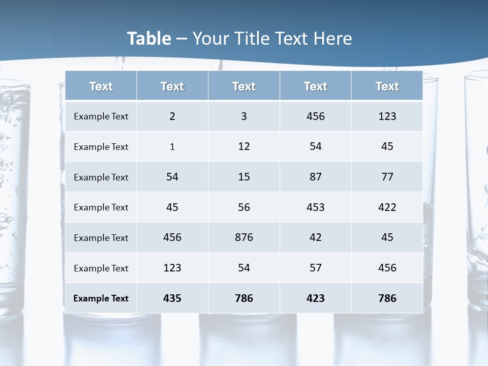 Glasses Of Water PowerPoint Template