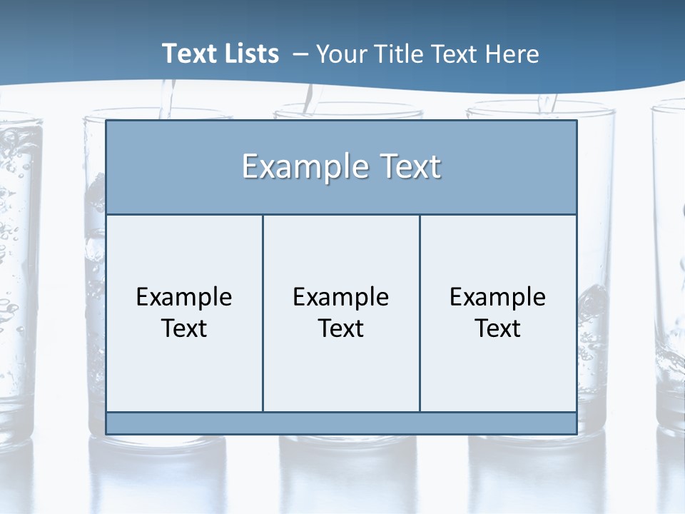 Glasses Of Water PowerPoint Template