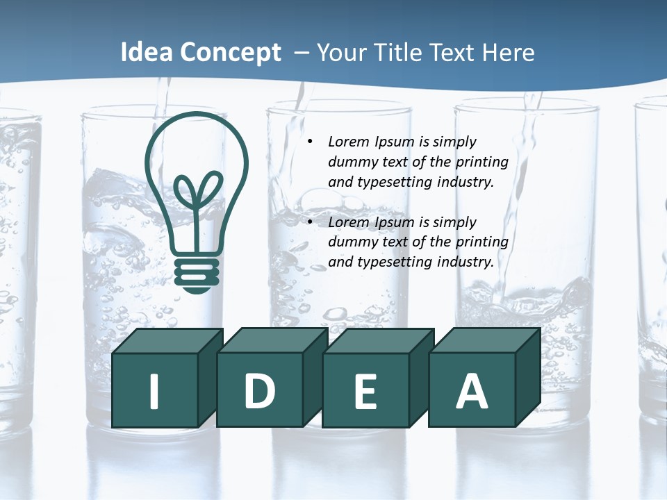 Glasses Of Water PowerPoint Template