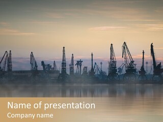 Crane Trans Transshipment PowerPoint Template